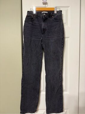 Abercrombie & Fitch '90s Straight Ultra High Rise Black Wash Jeans